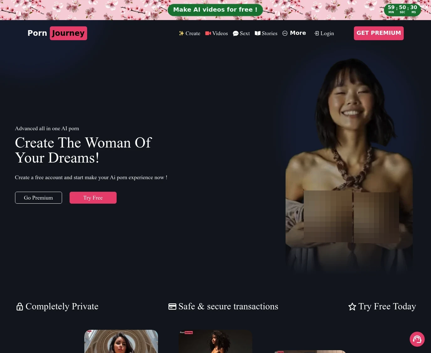 Screenshot from Pornjourney.ai for review purposes Review screenshot Pornjourney.ai