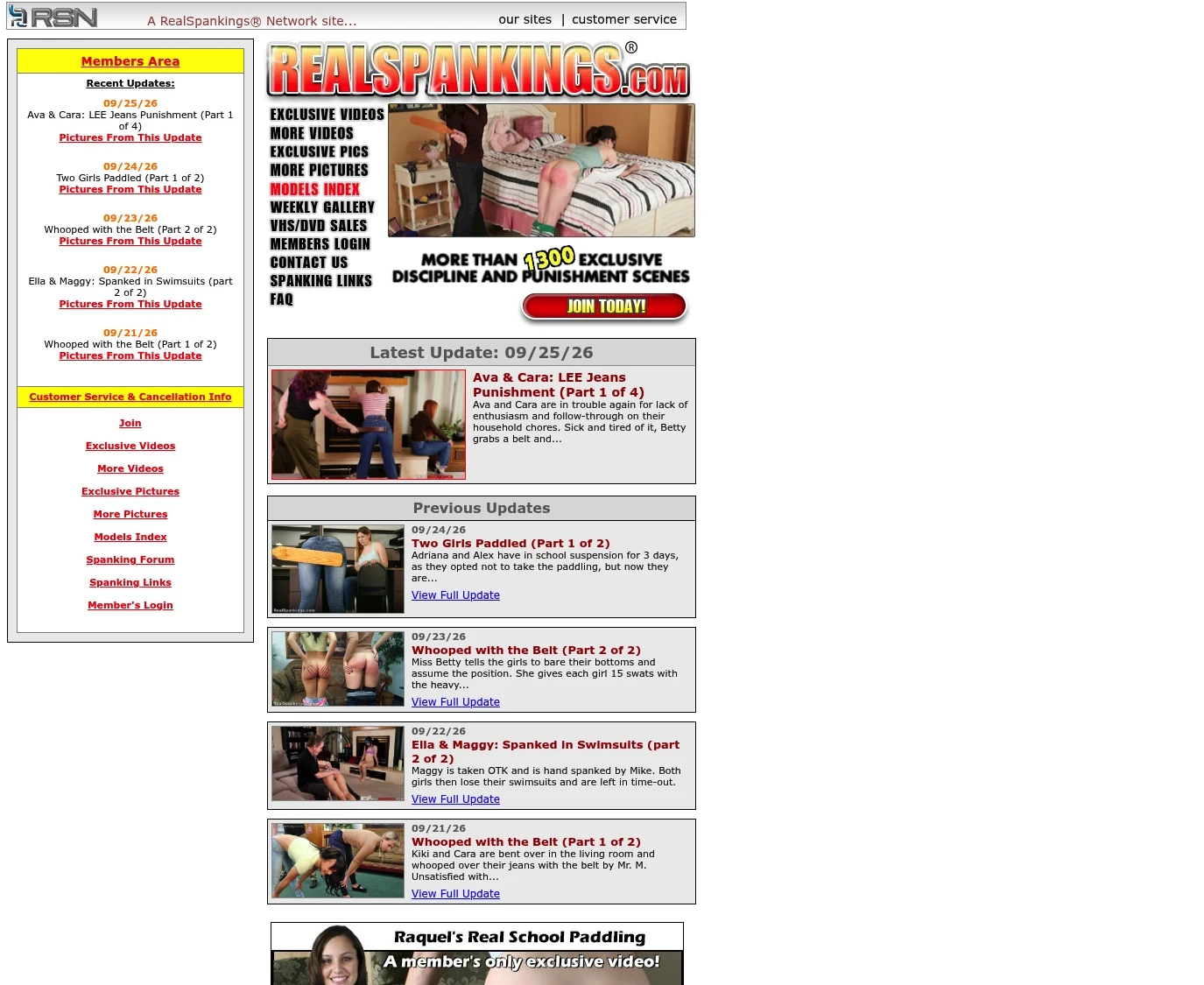 Review screenshot realspankings.com