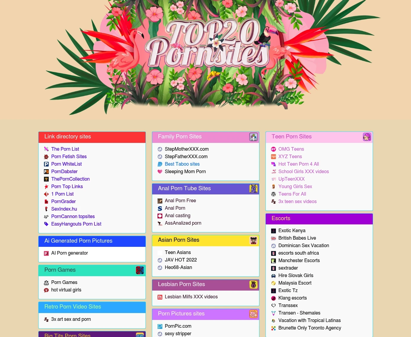 Review screenshot Top20pornsites.com