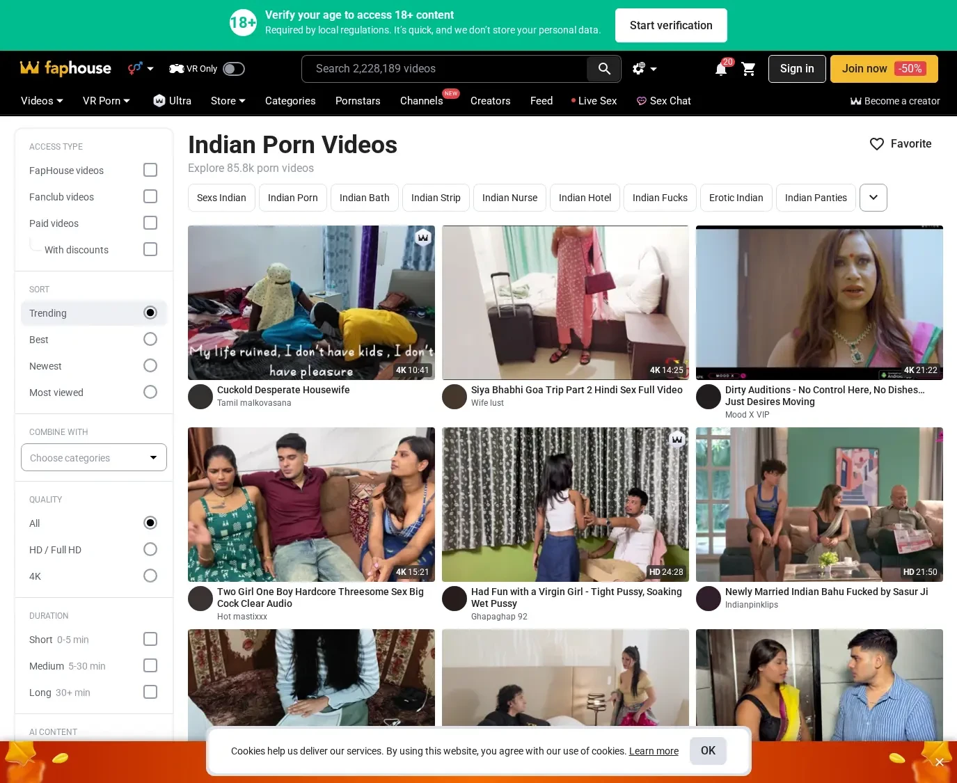 Screenshot from faphouse.com/c/indian/videos for review purposes Review screenshot faphouse.com/c/indian/videos