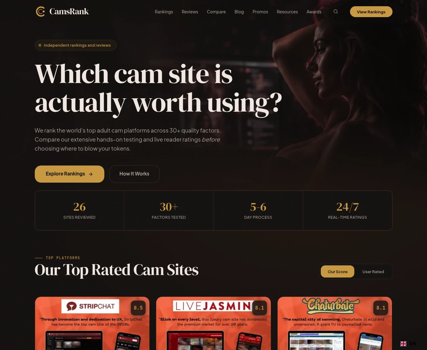 Review screenshot camsrank.com