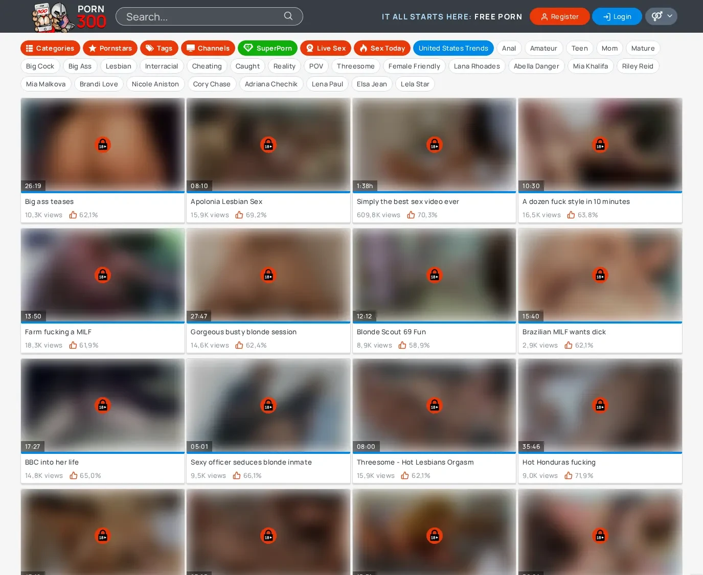Review screenshot porn300.com