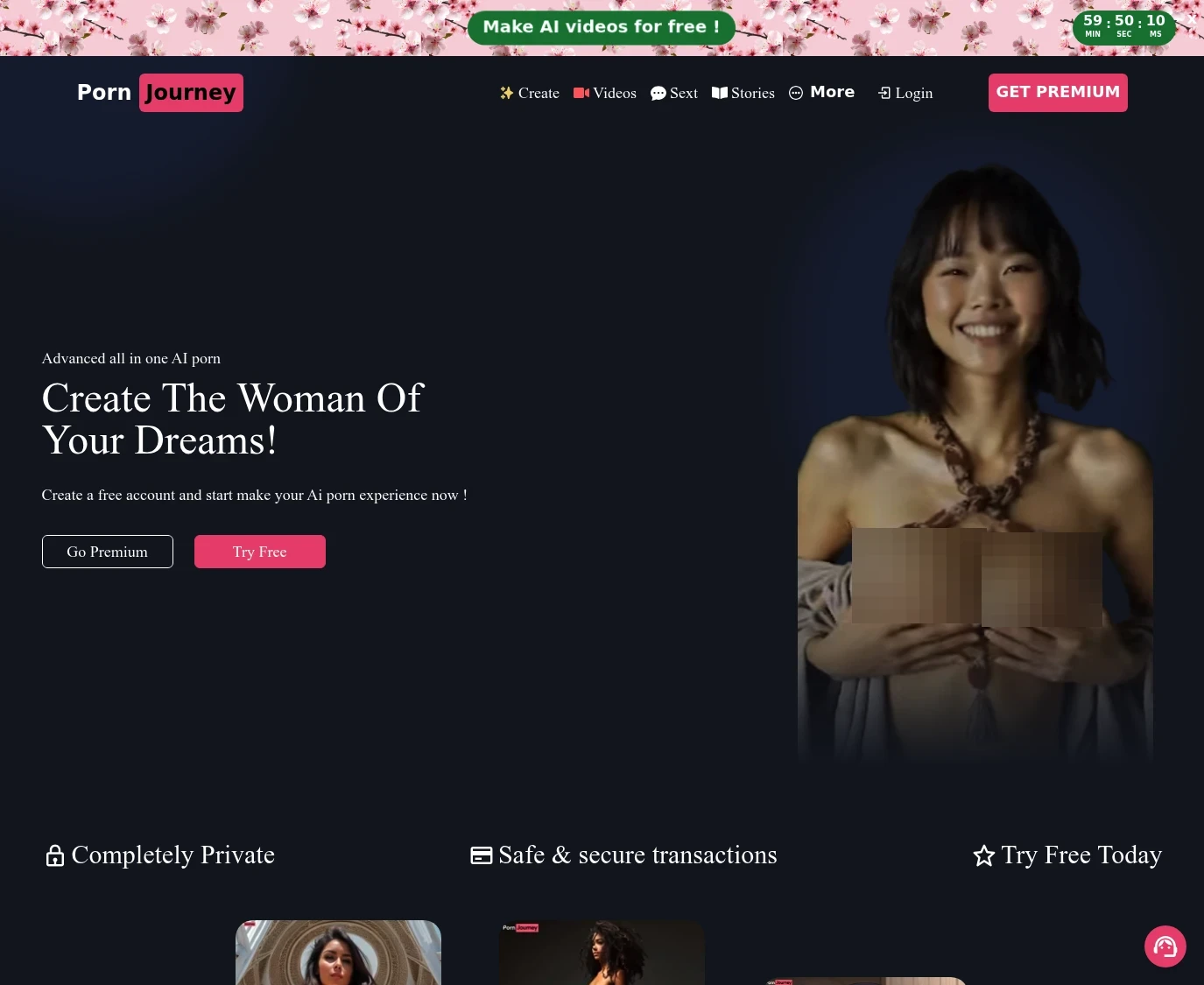 Screenshot from pornjourney.ai for review purposes Review screenshot pornjourney.ai