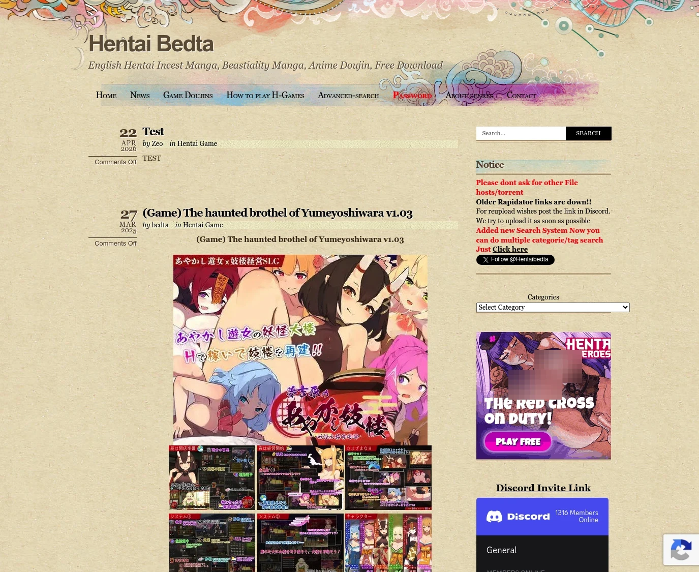 Screenshot from hentaibedta.net for review purposes Review screenshot hentaibedta.net