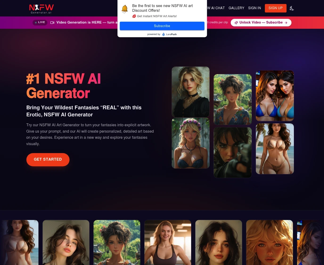 Review screenshot Nsfwartgenerator.ai