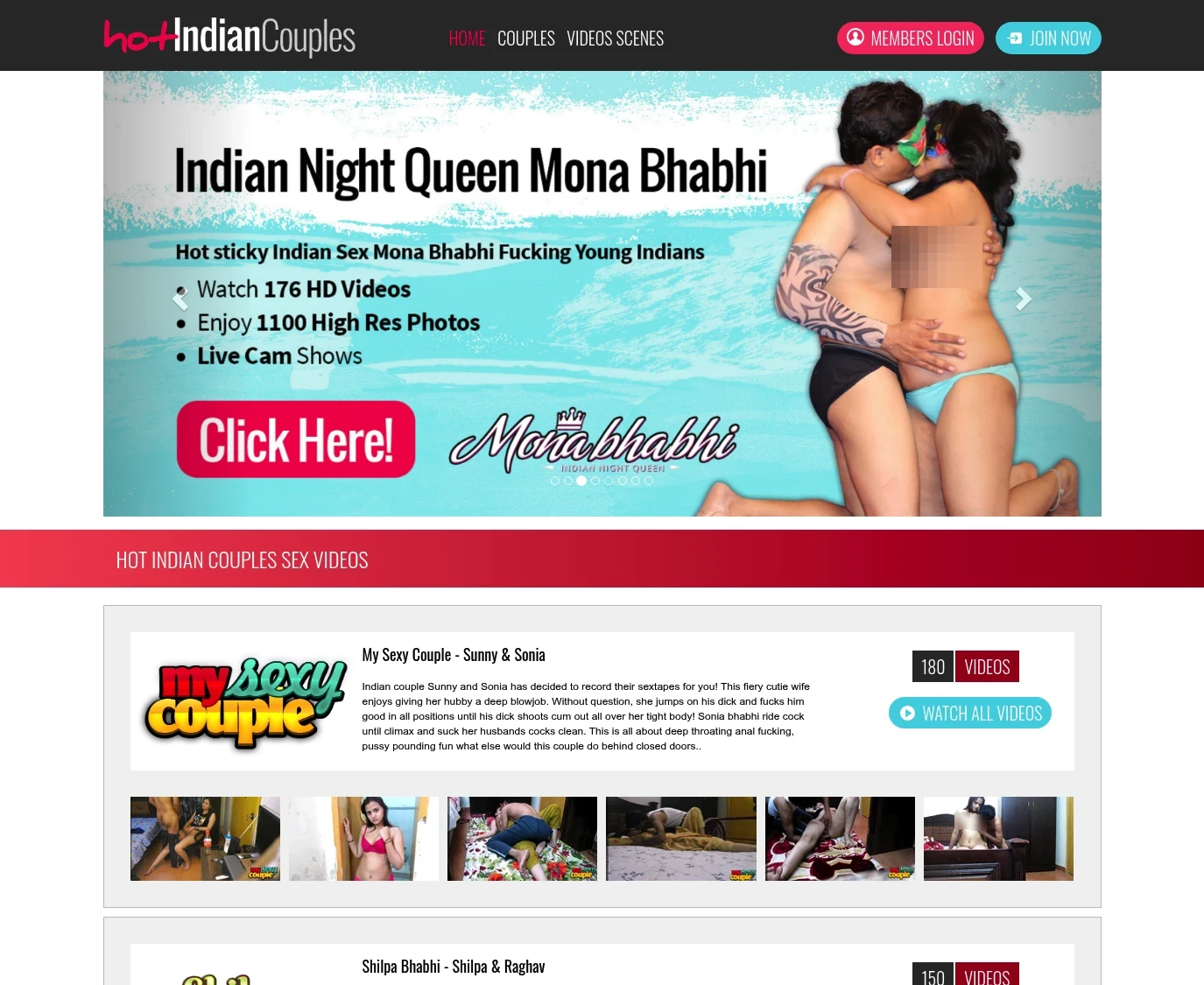 Screenshot from Hotindiancouples.com for review purposes Review screenshot Hotindiancouples.com