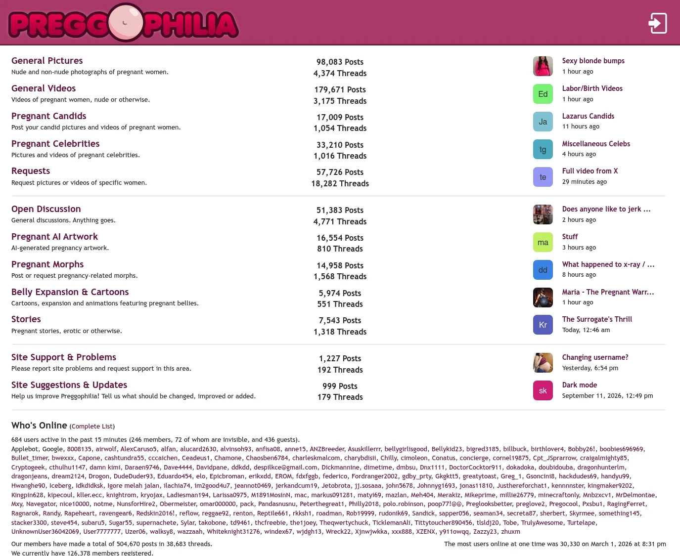Screenshot from preggophilia.com for review purposes Review screenshot preggophilia.com