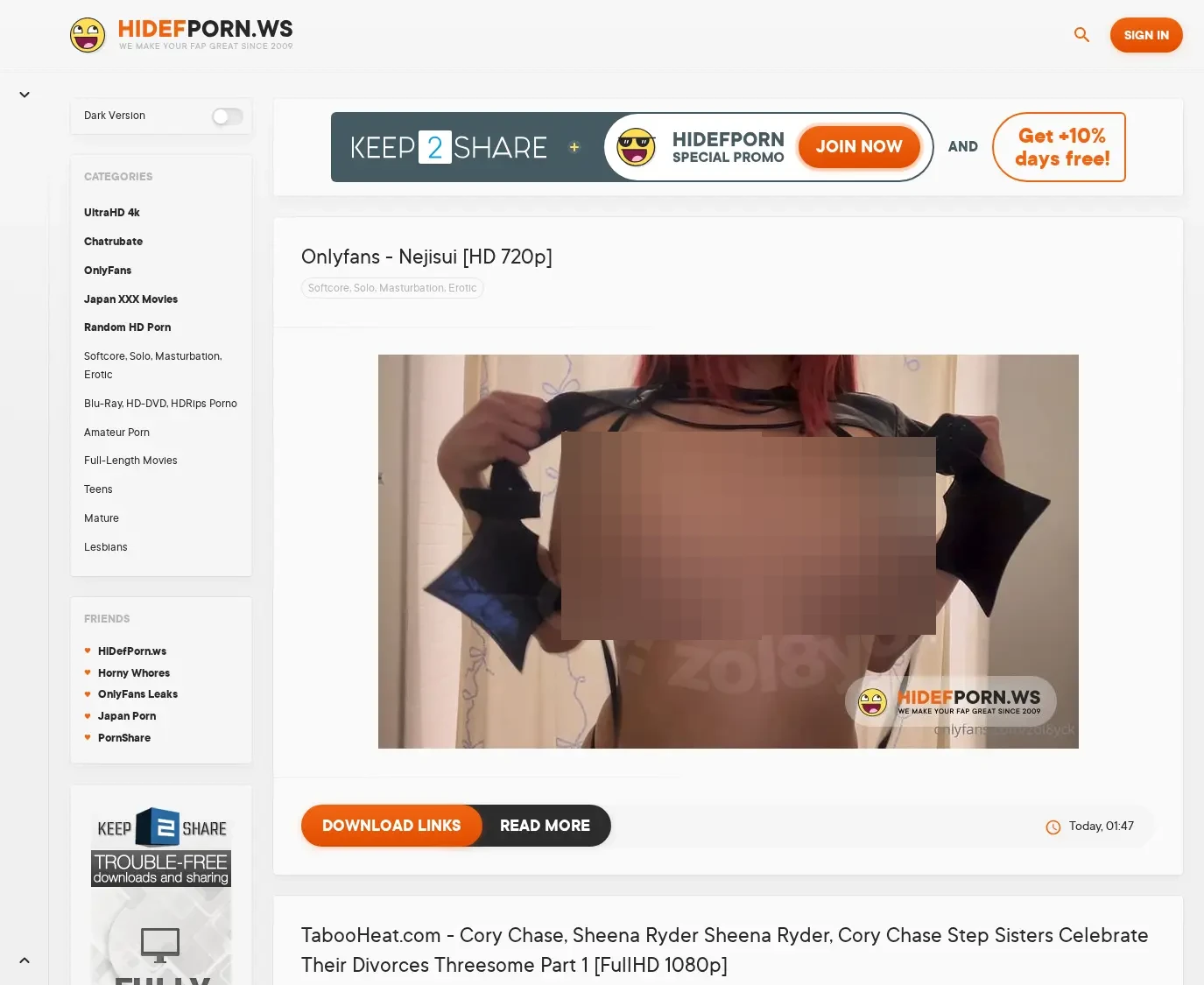 Review screenshot k2sporn.com