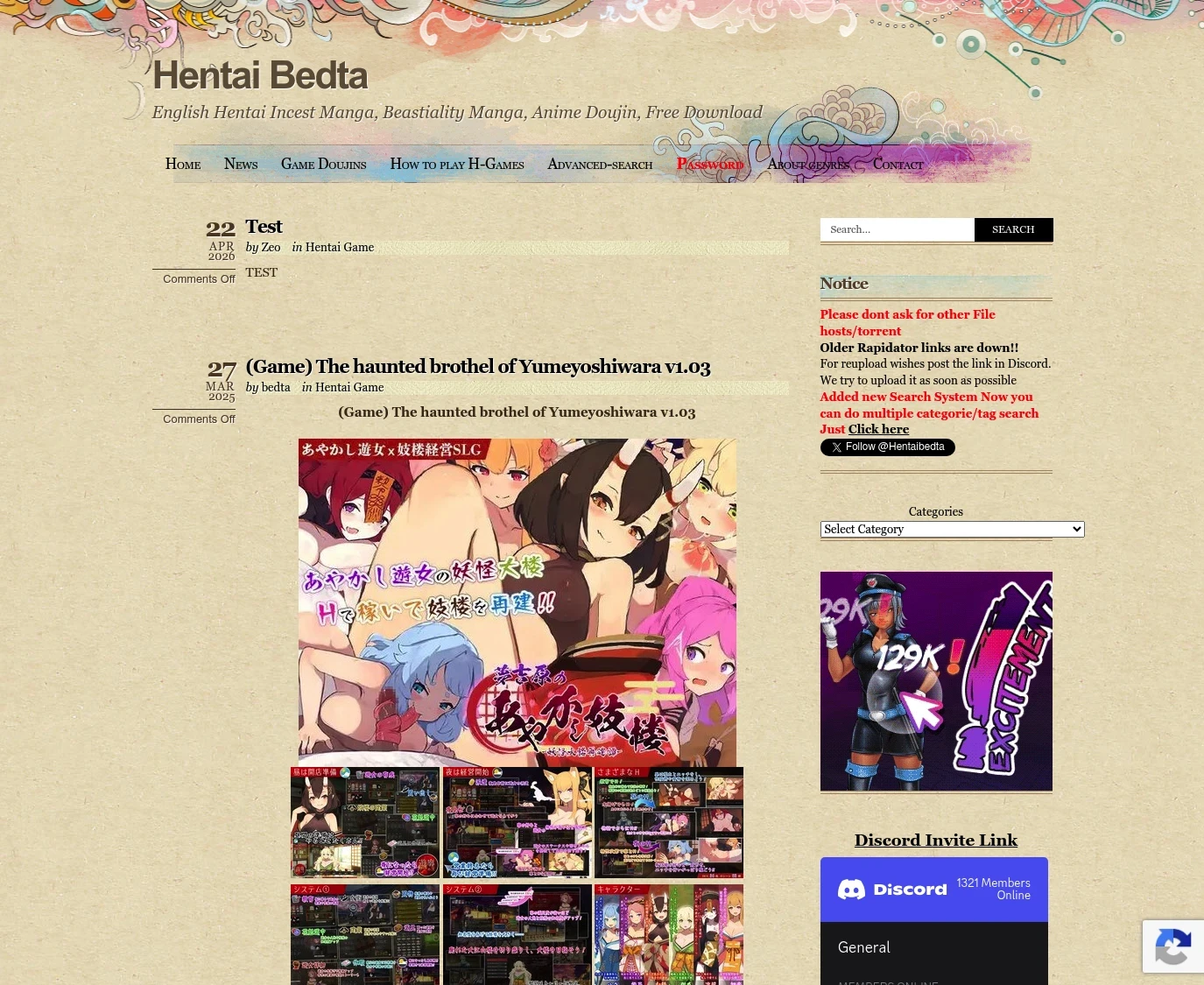 Screenshot from hentaibedta.com for review purposes Review screenshot hentaibedta.com