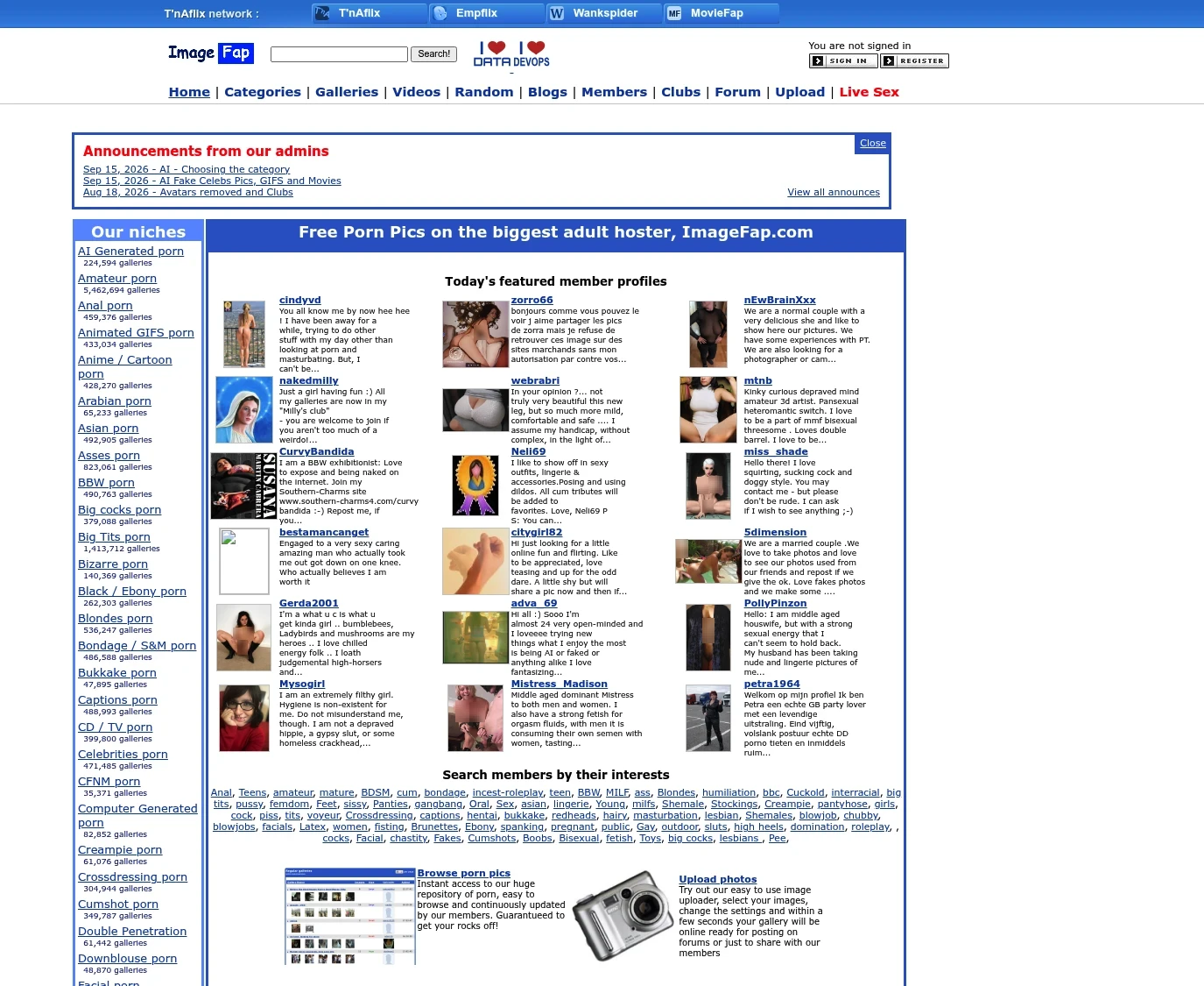 Screenshot from imagefap.com for review purposes Review screenshot imagefap.com
