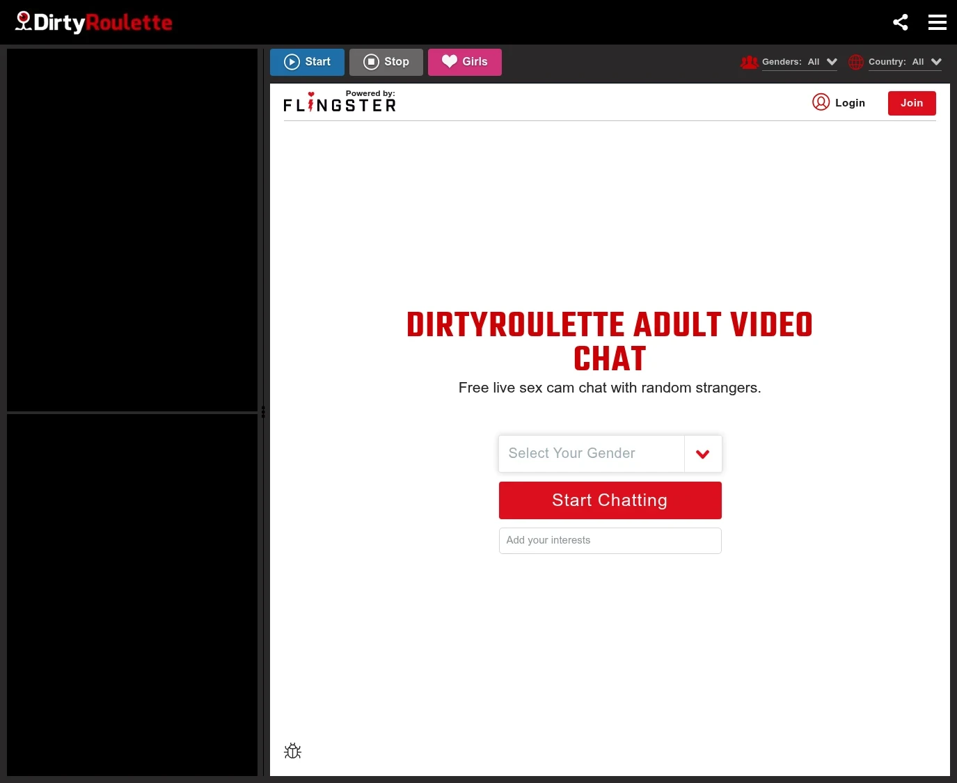 Review screenshot dirtyroulette.com
