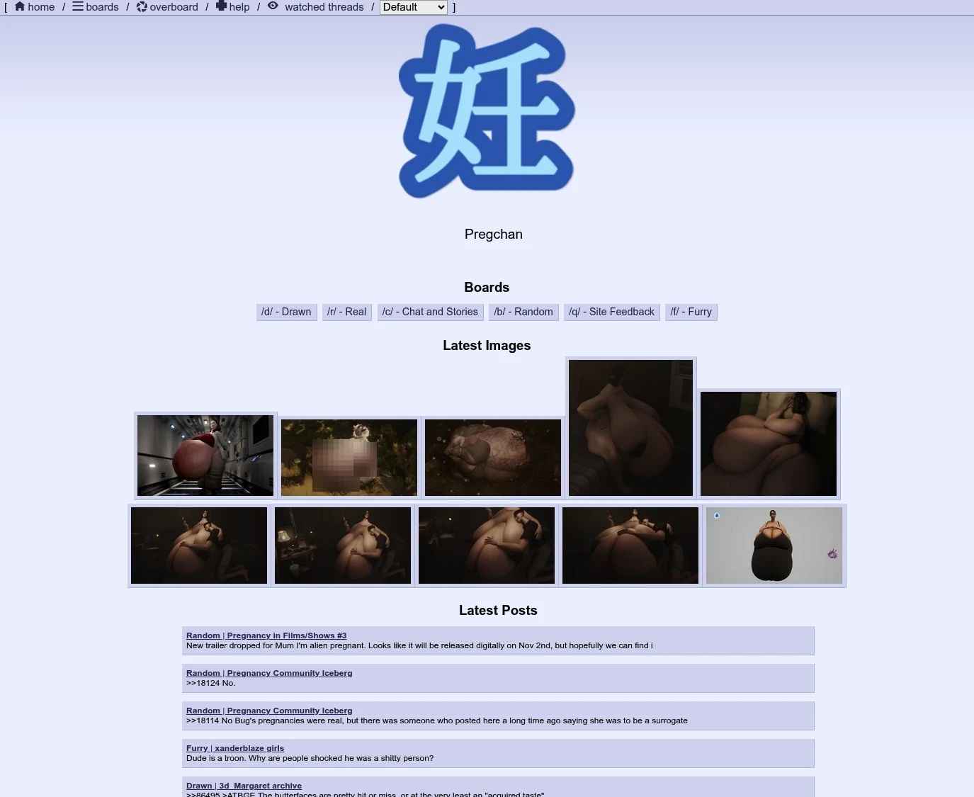 Review screenshot pregchan.com