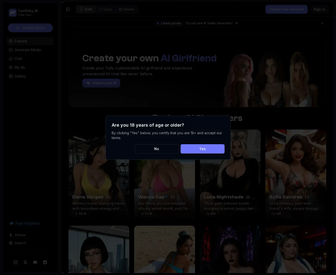 Screenshot from Fanfinity.ai for review purposes Review screenshot Fanfinity.ai