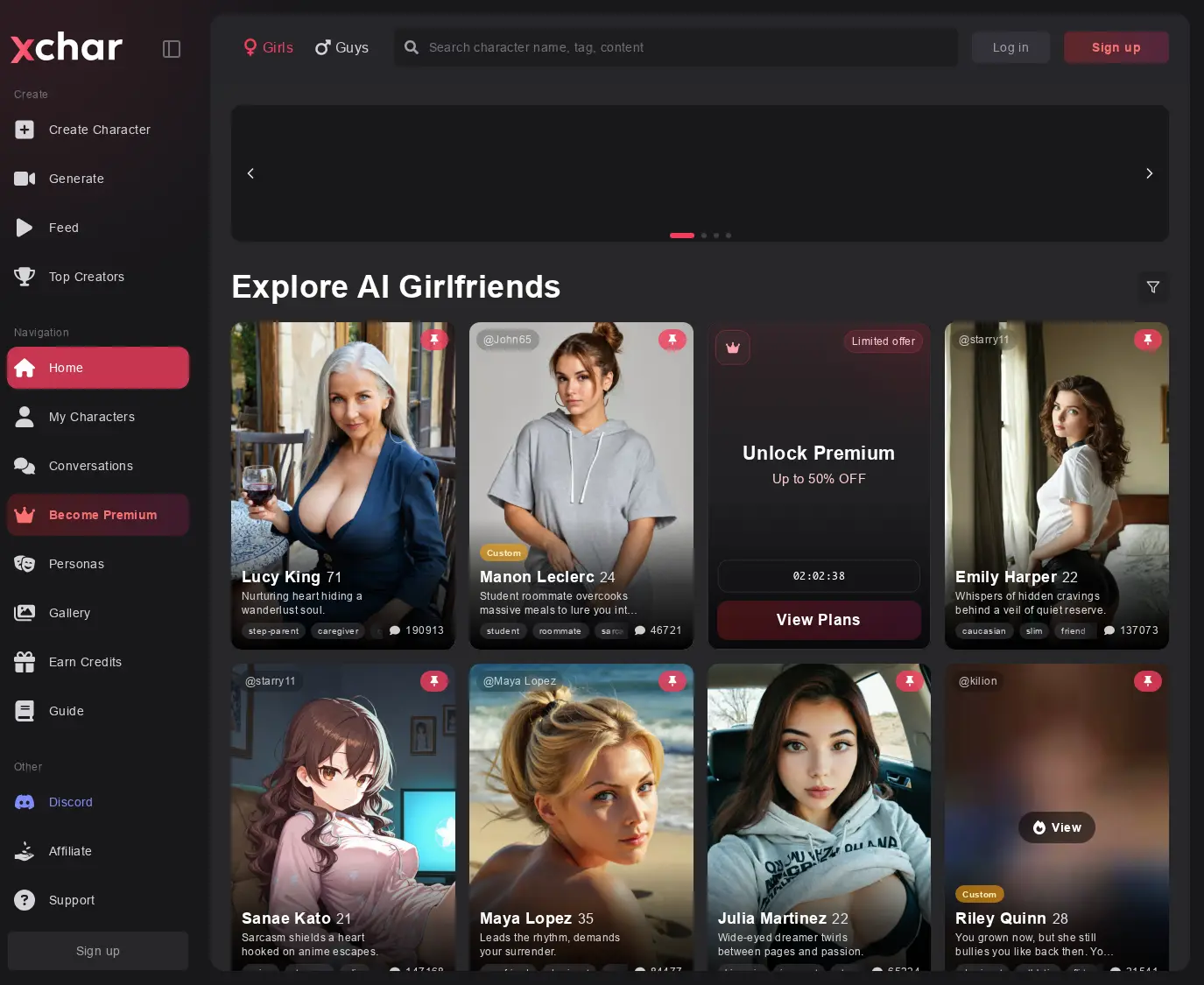 Review screenshot Xchar.ai