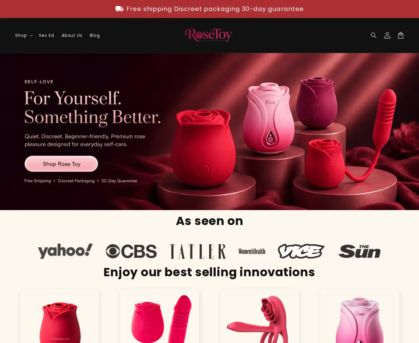 Screenshot from rosetoy.net for review purposes Review screenshot rosetoy.net
