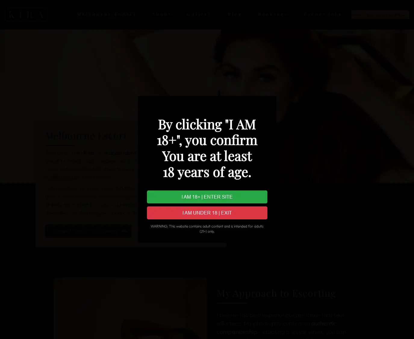 Review screenshot kiraindependentescort.com