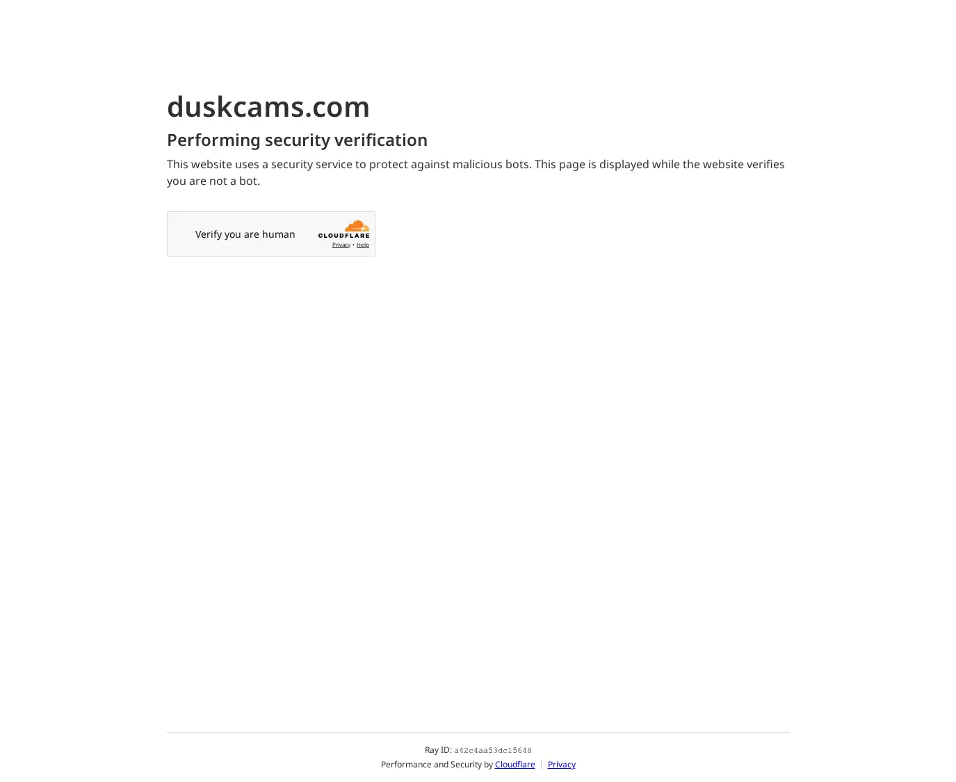 Screenshot from duskcams.com for review purposes Review screenshot duskcams.com